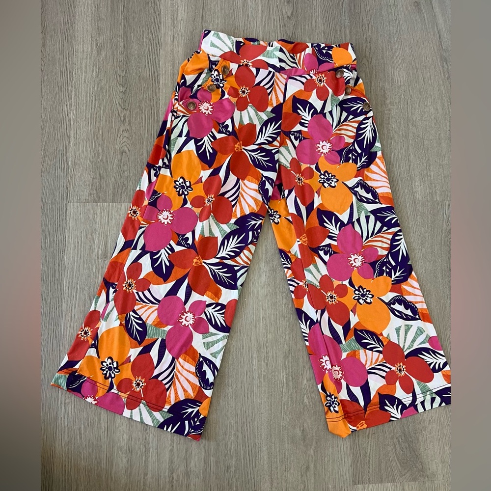 Floral Wide-Leg Pants